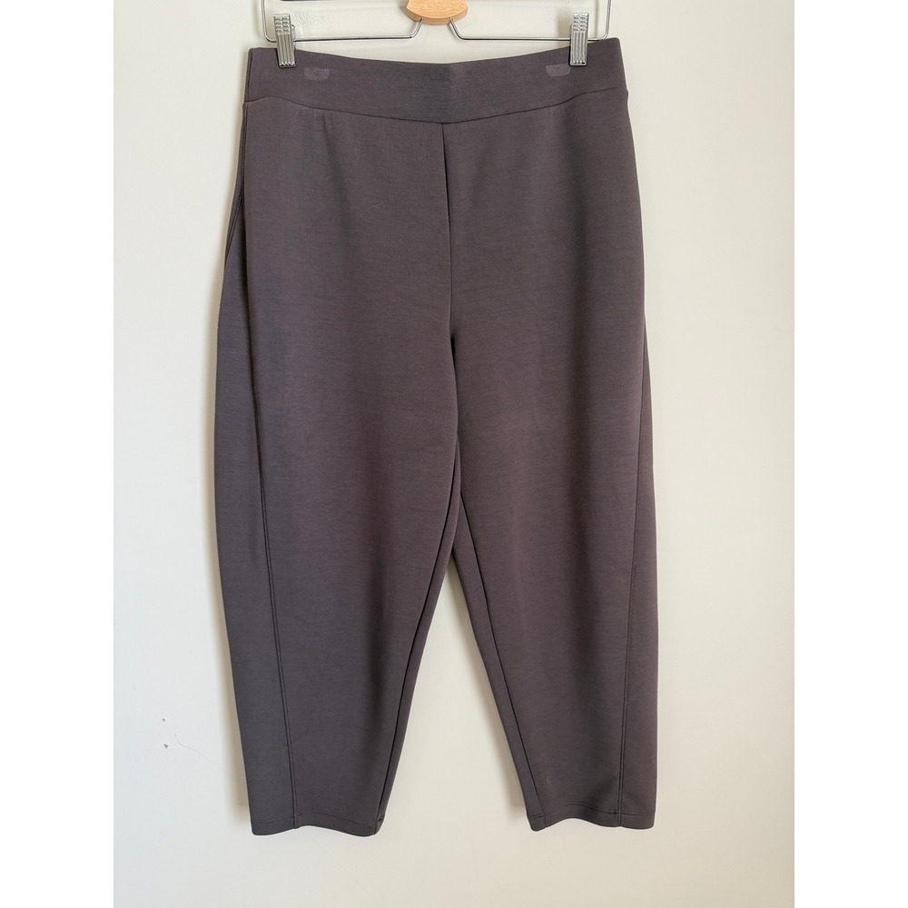 Spanx AirEssentials Tapered Pants Womens 1X Short Brown Pull On Cropped Comfort